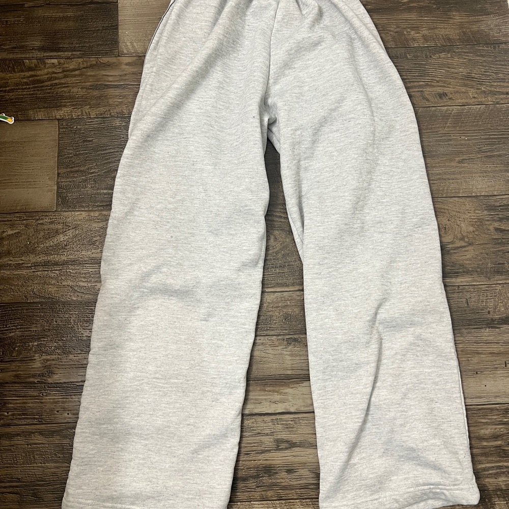 Essentials Gray Sweatpants With White Stripes - image 3